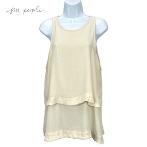 Free People | Women’s Medium | Layers Of Love‎ Cream Tunic Tank Top